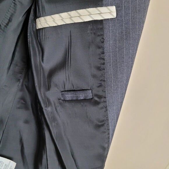 J. Crew Size 6 1035 Super 120's Wool Blazer Pinstripe Gray - Picture 7 of 12